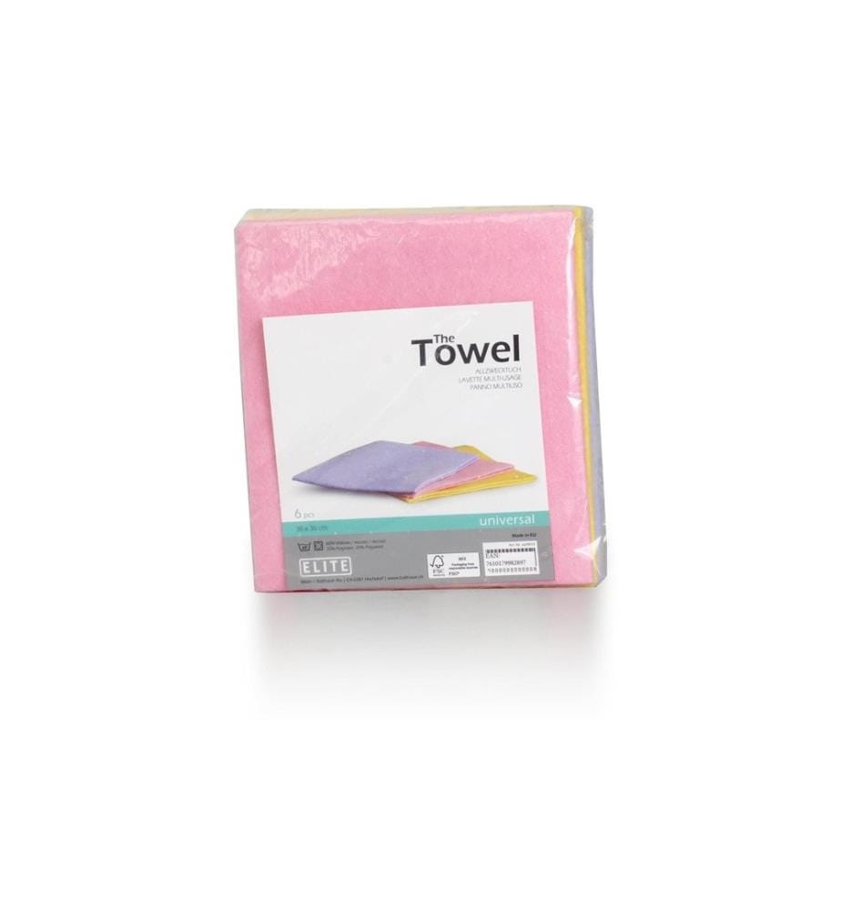 Elite - Chiffon universel 6 pièces, Multicolore