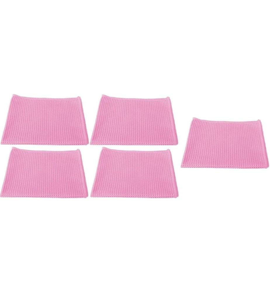 EDI BAUR - Chiffon de nettoyage en microfibre 5 Pièce/s, Rose