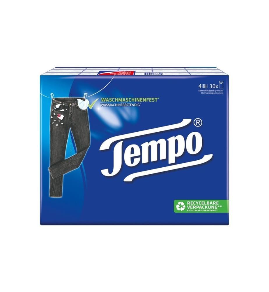 TEMPO - Mouchoirs Classic 4 plis 30 x 10 pièces