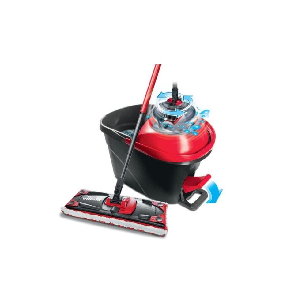 Vileda - Balai plat UltraMax 2 en 1 Turbo Kit complet
