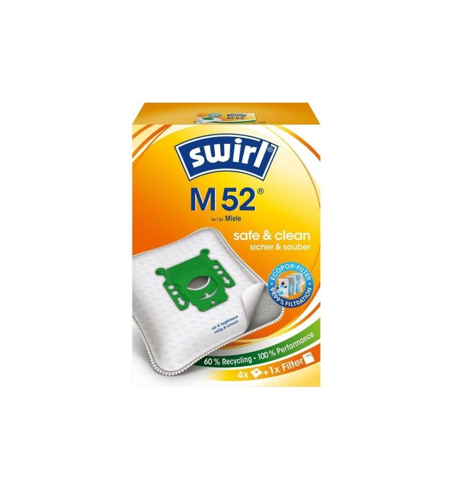 SWIRL - Sac filtrant pour aspirateur M 52 4 Pièce/s