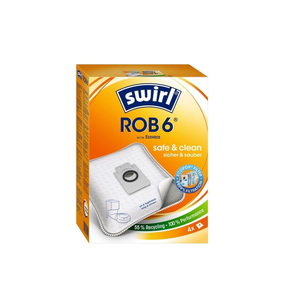 SWIRL - Sac filtrant pour aspirateur ROB 6 4 pièces