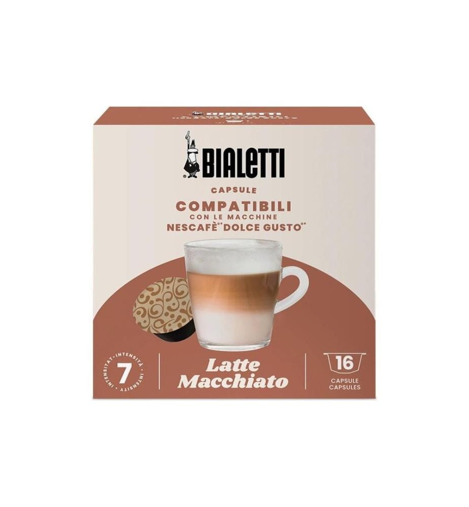BIALETTI - Capsules de café Latte Macchiato Dolce Gusto 16 Pièce/s