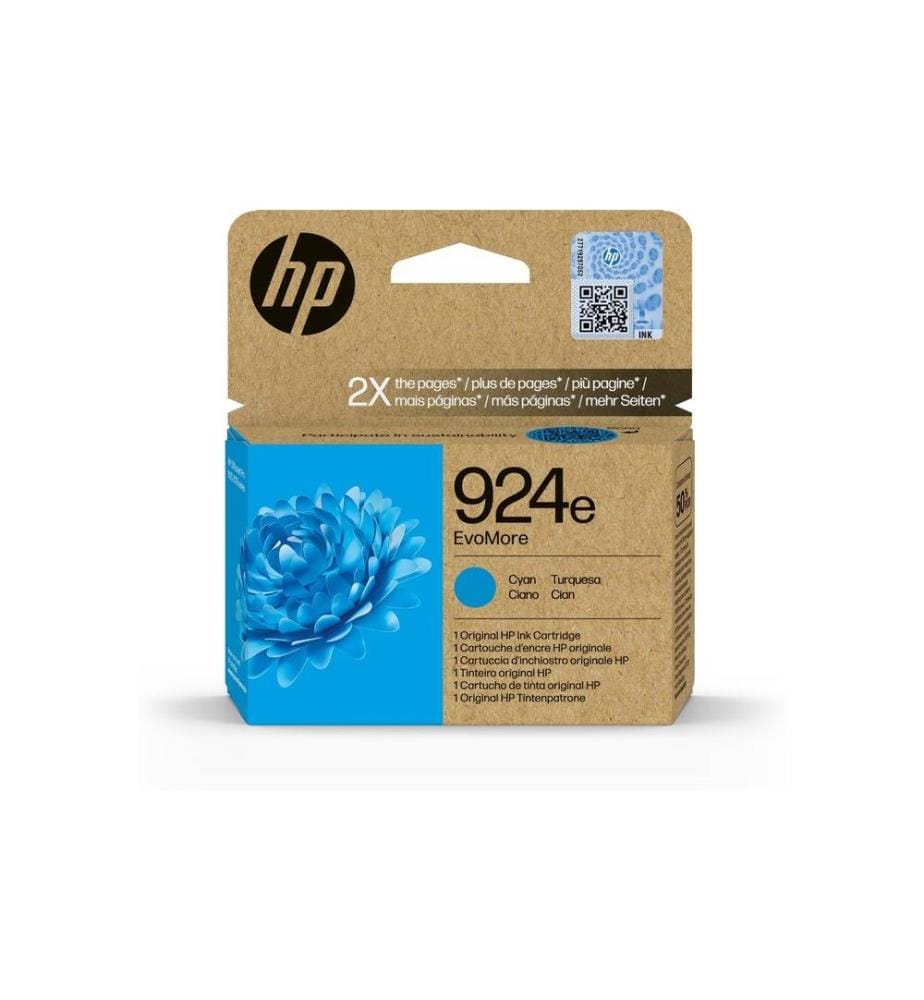 HP - Encre N° 924e (4K0U7NE) Cyan