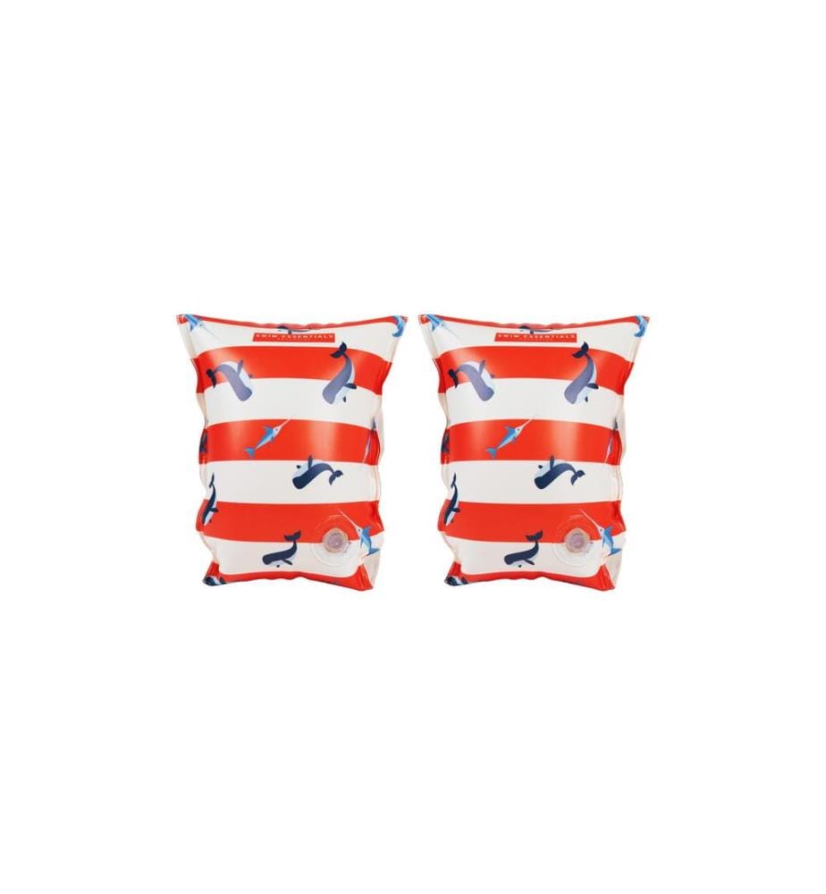 Swim Essentials - Brassards de natation 2-6 ans Whale Red/White