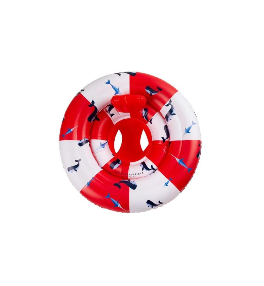 Swim Essentials - Siège flottant 0-1 an Whale Red/White