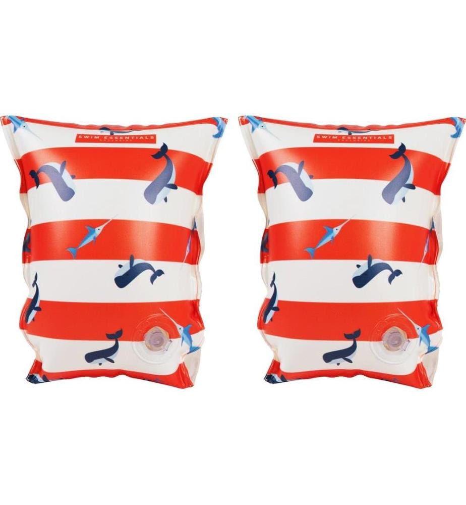 Swim Essentials - Brassards de natation 0-2 ans Red-White Whale