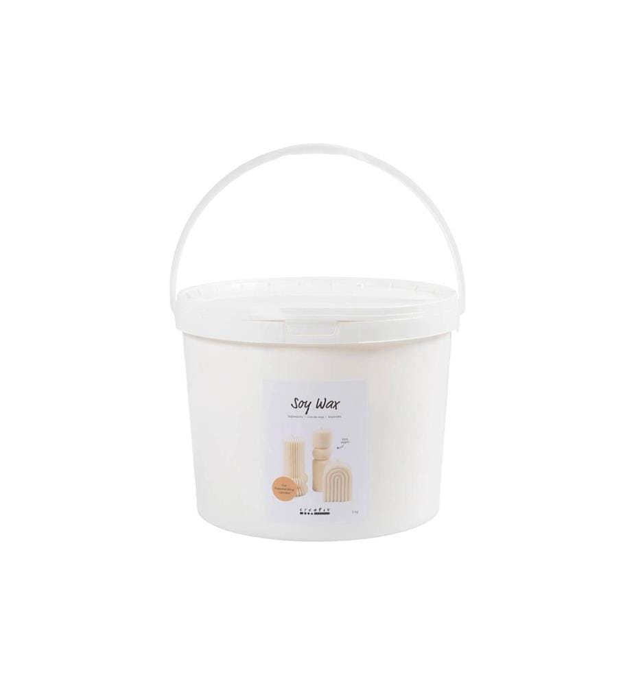 CREATIV COMPANY - Cire Soja Flocons, crème, 5 kg