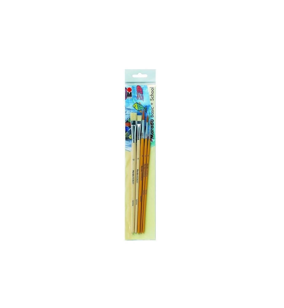 MARABU - Brosse à poils Base école 5 Pièce/s
