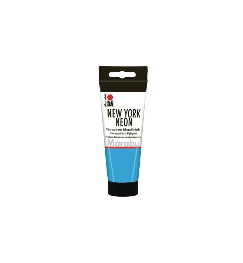 MARABU - Peinture fluorescente sous lumière noire New York Neon 100 ml, Bleu