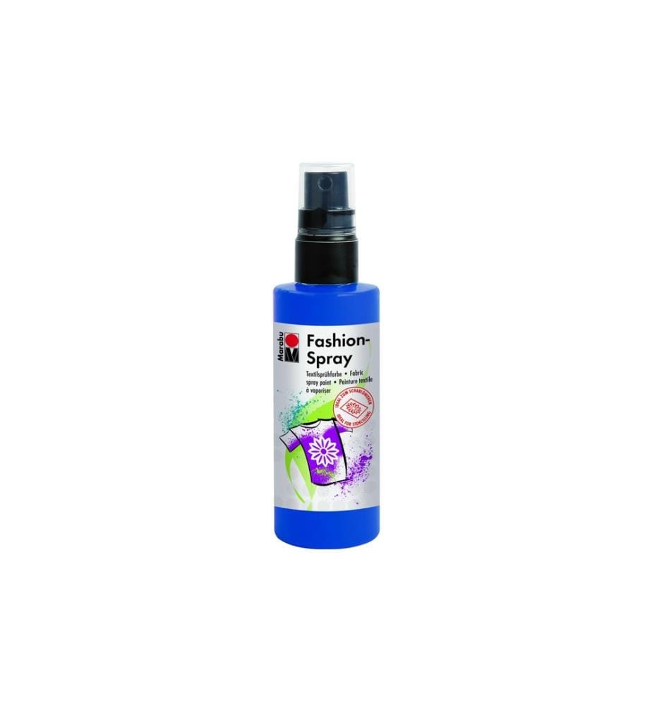 MARABU - Peinture pour textile Fashion Spray 100 ml, Bleu