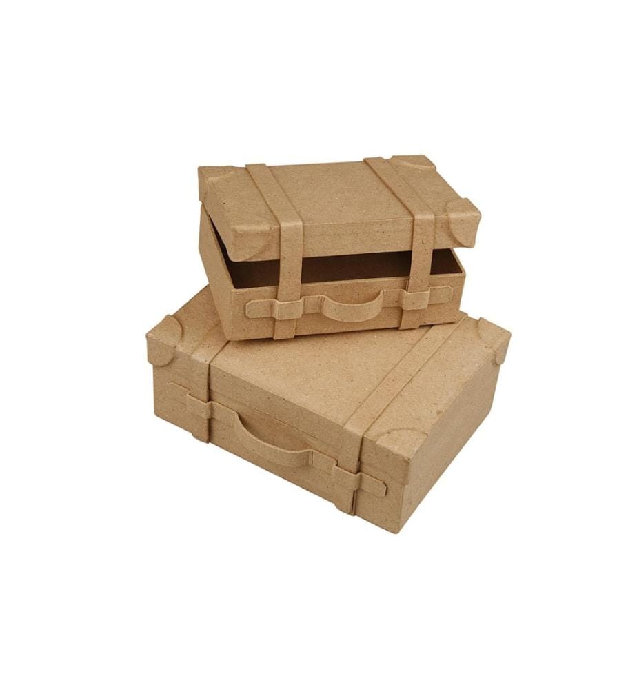 CREATIV COMPANY - Boîte en carton Valise en carton, 2 pièces