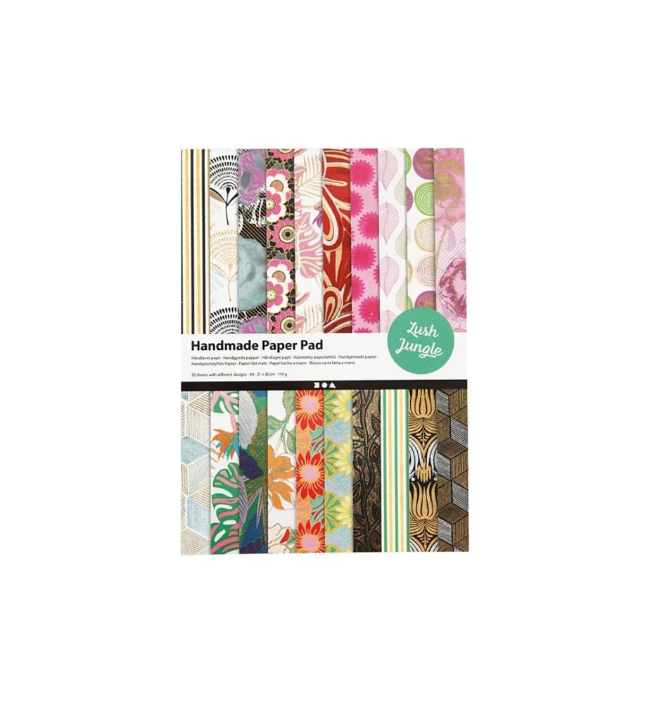 CREATIV COMPANY - Papier fait à la main A4 20 feuilles, Multicolore