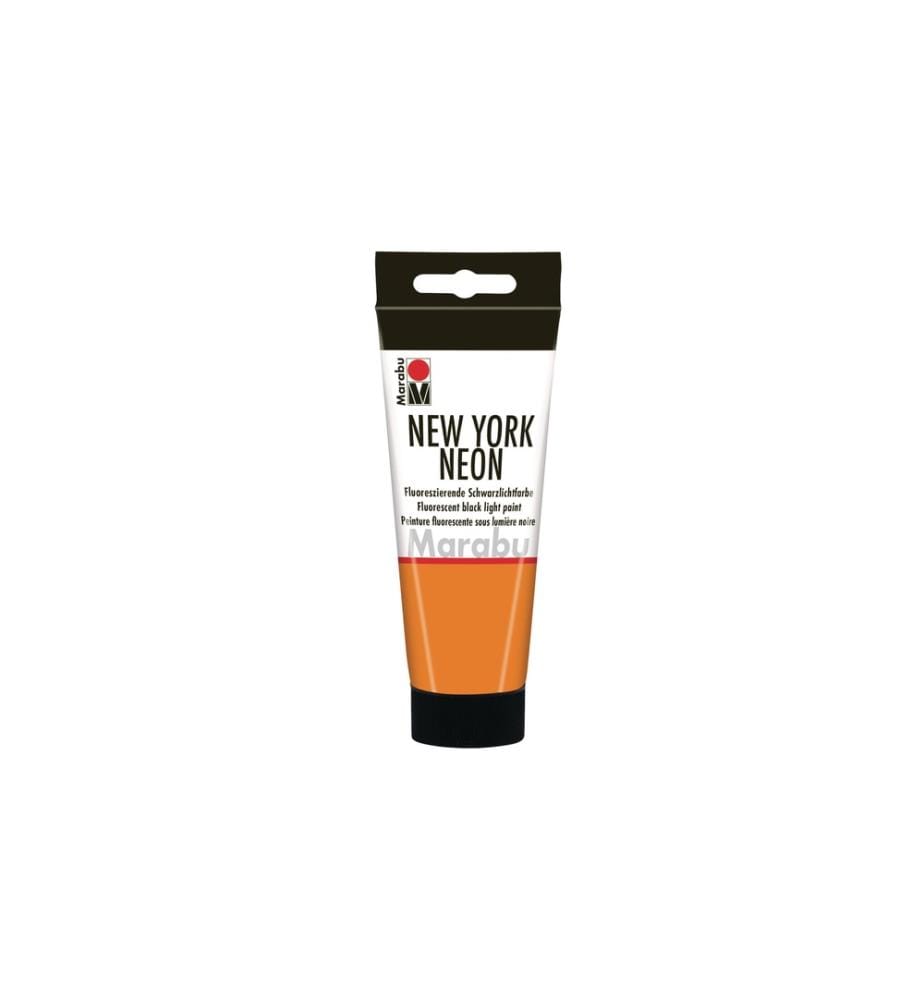 MARABU - Peinture fluorescente sous lumière noire New York Neon 100 ml, Orange