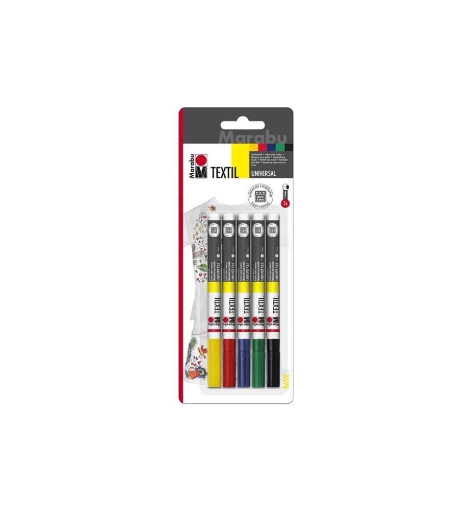 MARABU - Marqueur pour textiles Painter 5 pièces