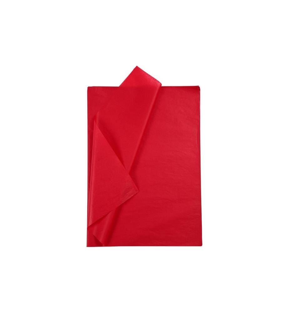 CREATIV COMPANY - Papier de soie 50 x 70 cm, 25 feuilles, Rouge