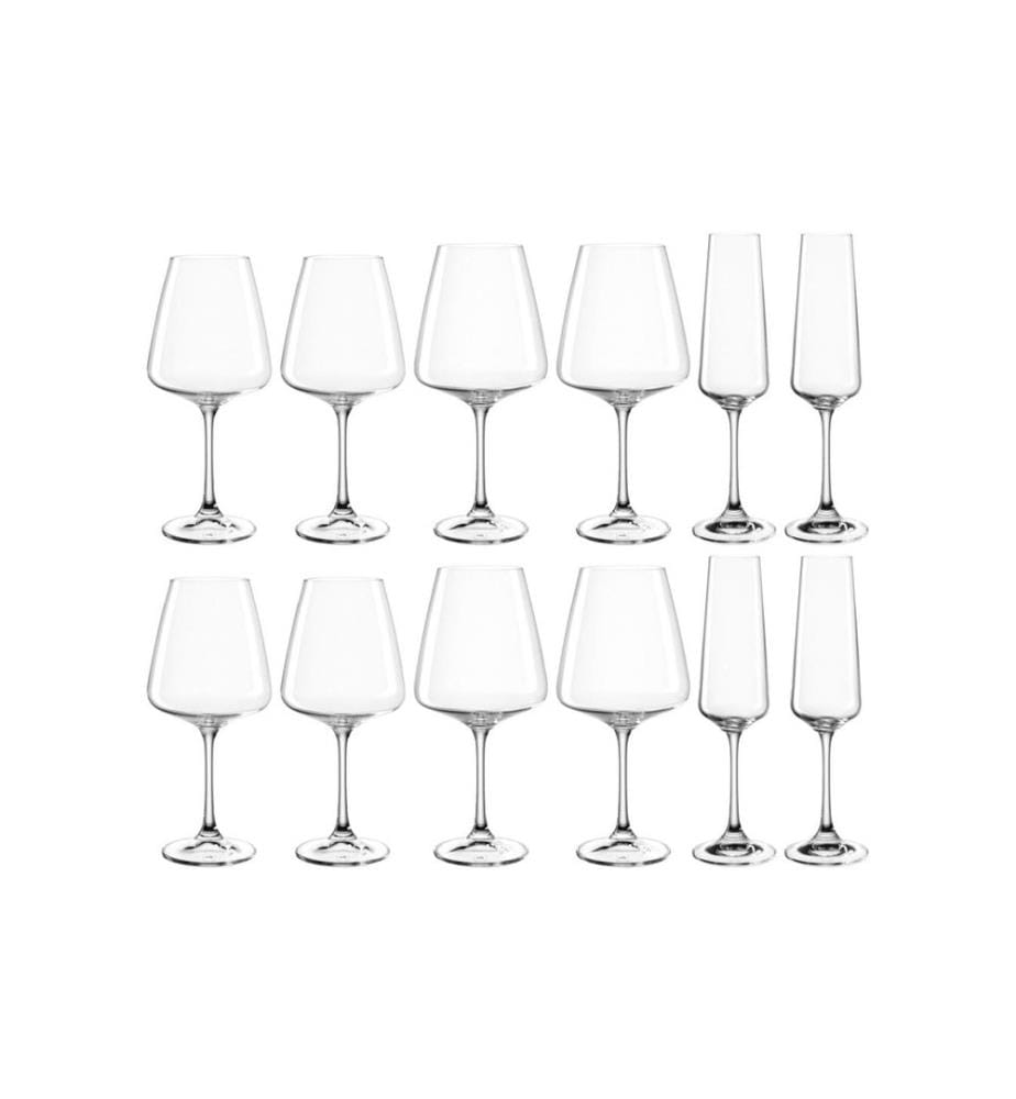 Service de verres à vin Paladino 660 ml, 12 pièces, Transparent