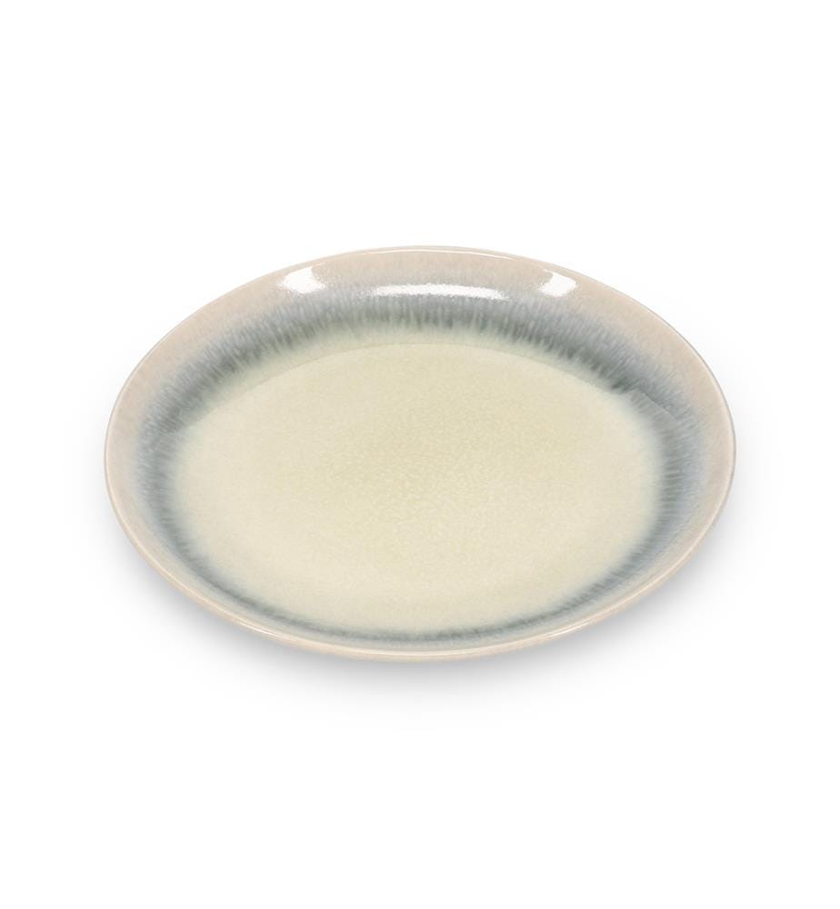 Lot de 4 Assiette plate 15x13,5cm vert/gris Flint