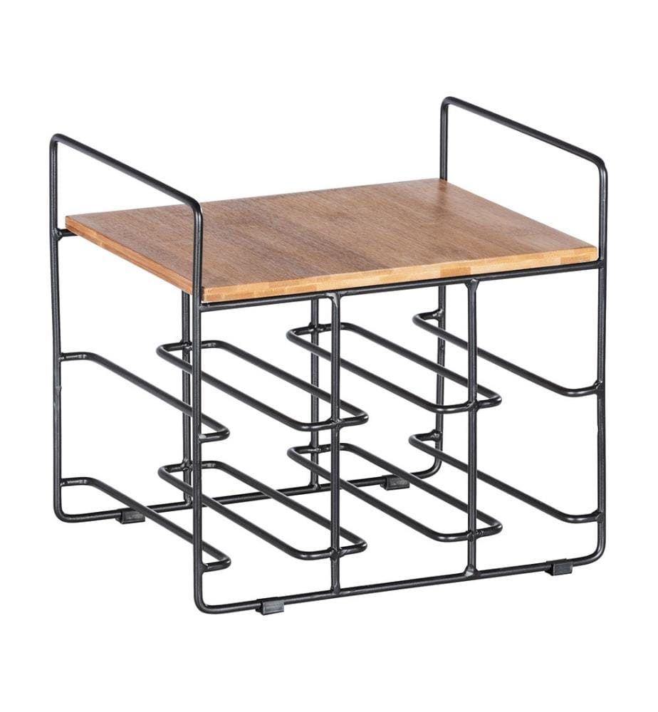 Étagère à vin Loft pour 6 bouteilles, bambou