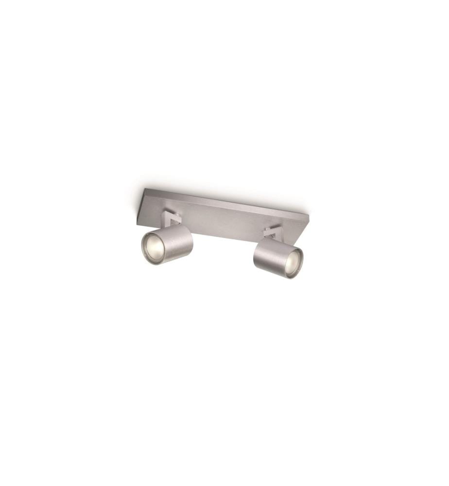 PHILIPS - Spot encastré Runner, 2 x GU10, 20 W, argenté
