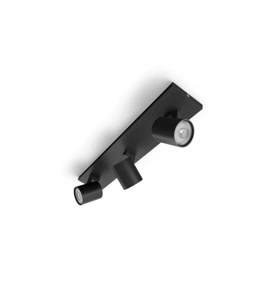 PHILIPS - Spot encastré MyLiving Runner, 3 x GU10, 20W, noir