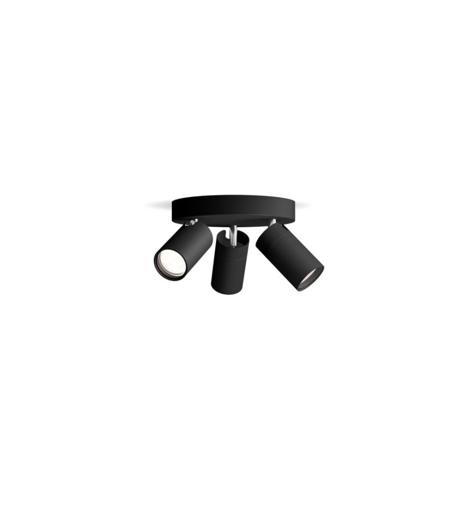 PHILIPS - Spot encastré Idris GU10, IP44, rond Noir, sans LM