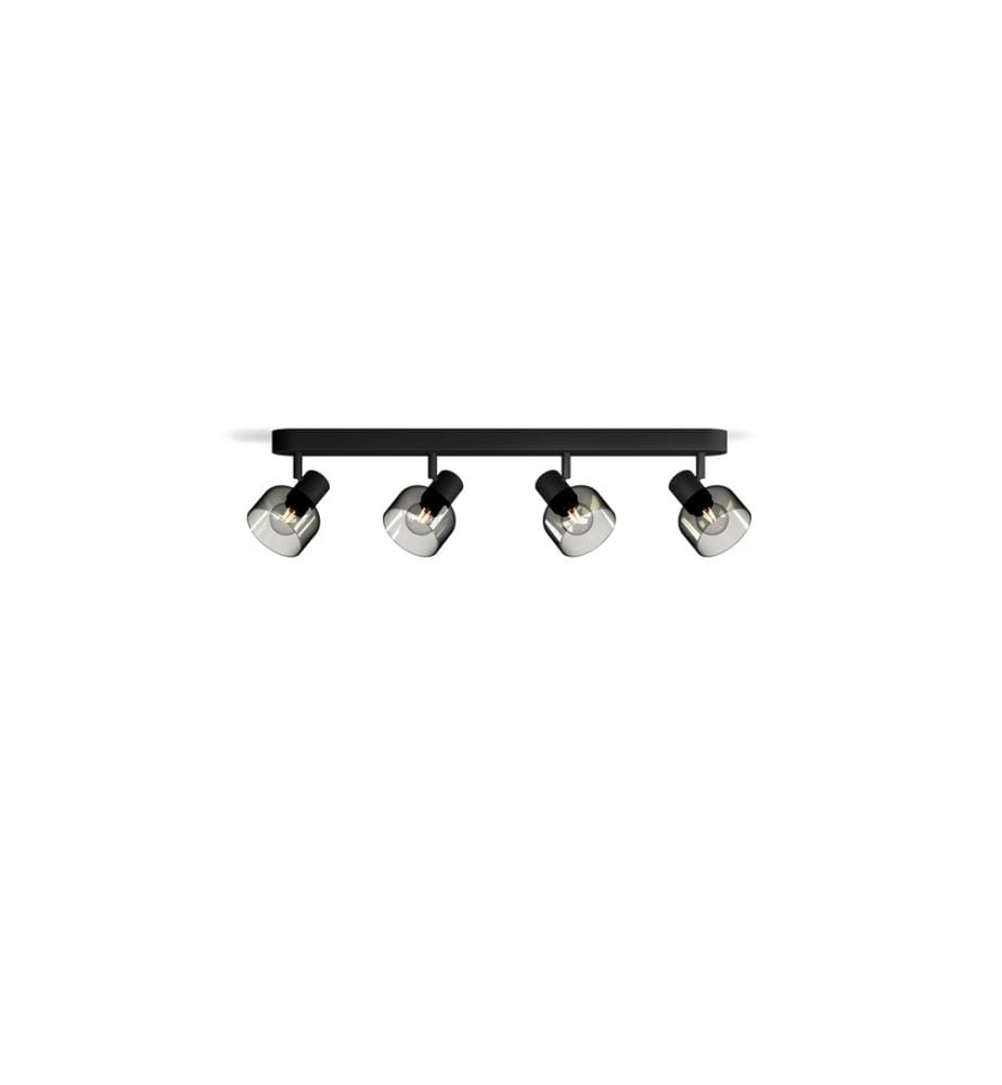 PHILIPS - Spot encastré Sleet 4 spots pour E14 Noir, sans ampoule