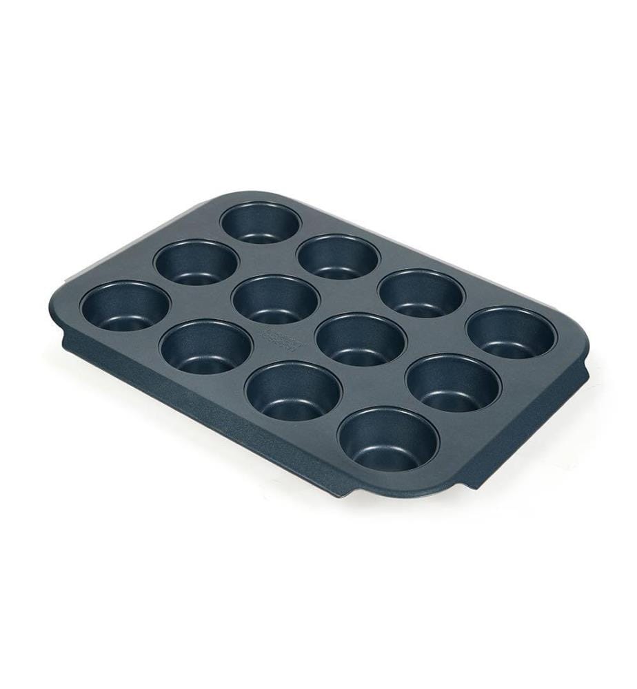 Moule à muffins antiadhésif bleu Nest™ Bake, pour 12 muffins - Bleu