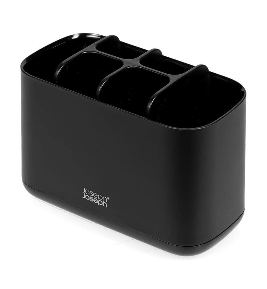 Grand Porte Brosses à Dents Noir Mat EasyStore™ - Noir