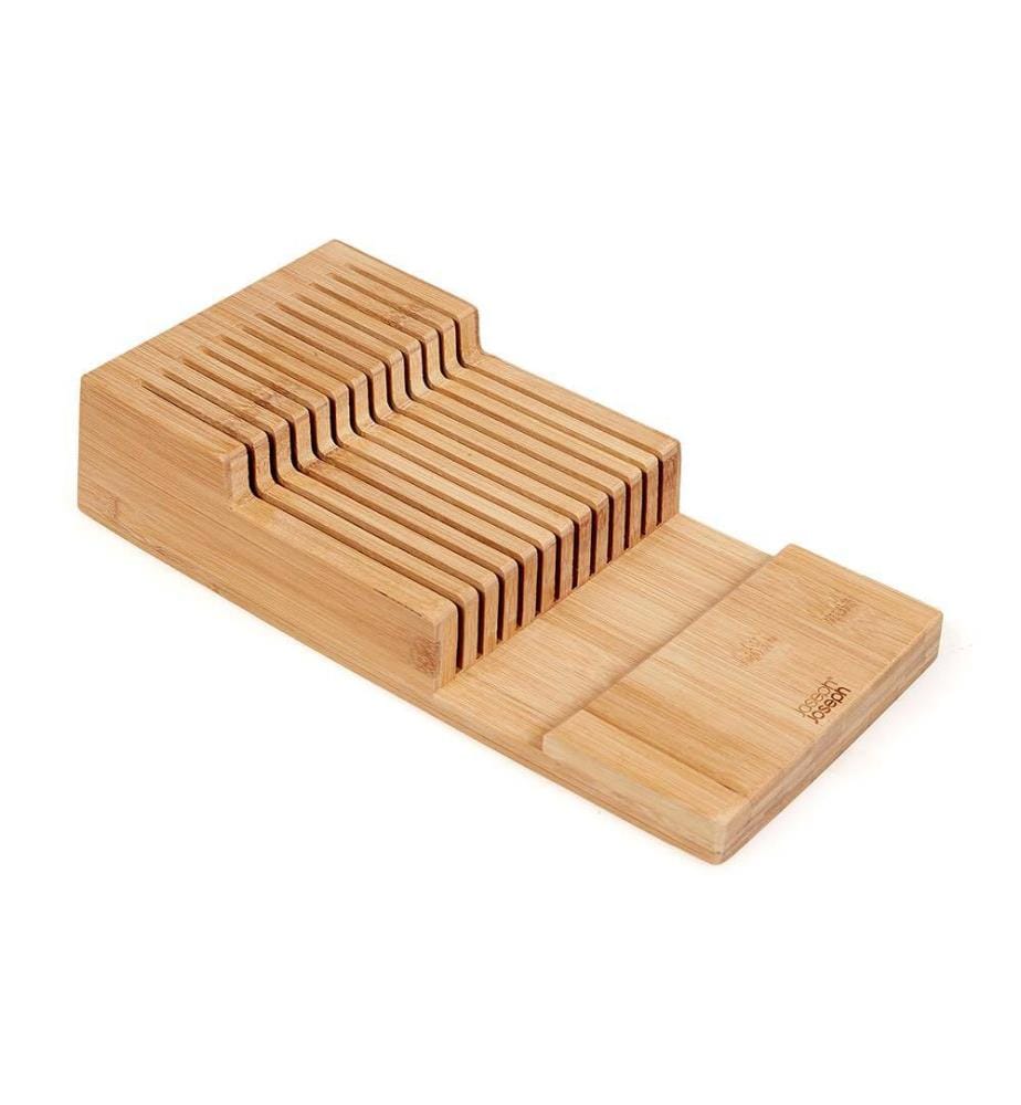 Grand Range-couteaux à Deux niveaux en Bambou DrawerStore™ - Bois