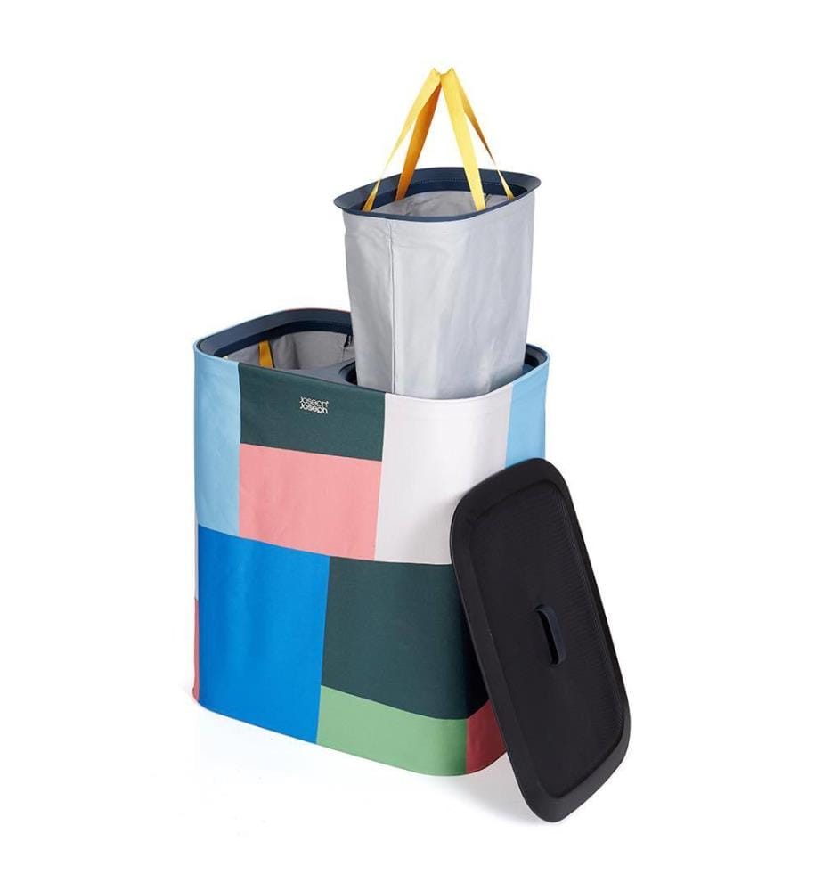 Panier à Linge Double Multicolore 90L Tota x Design Jonathan Lawes