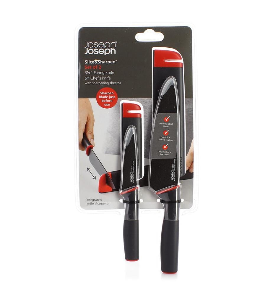 Set de 2 Couteaux Slice & Sharpen + Etui à Aiguiser