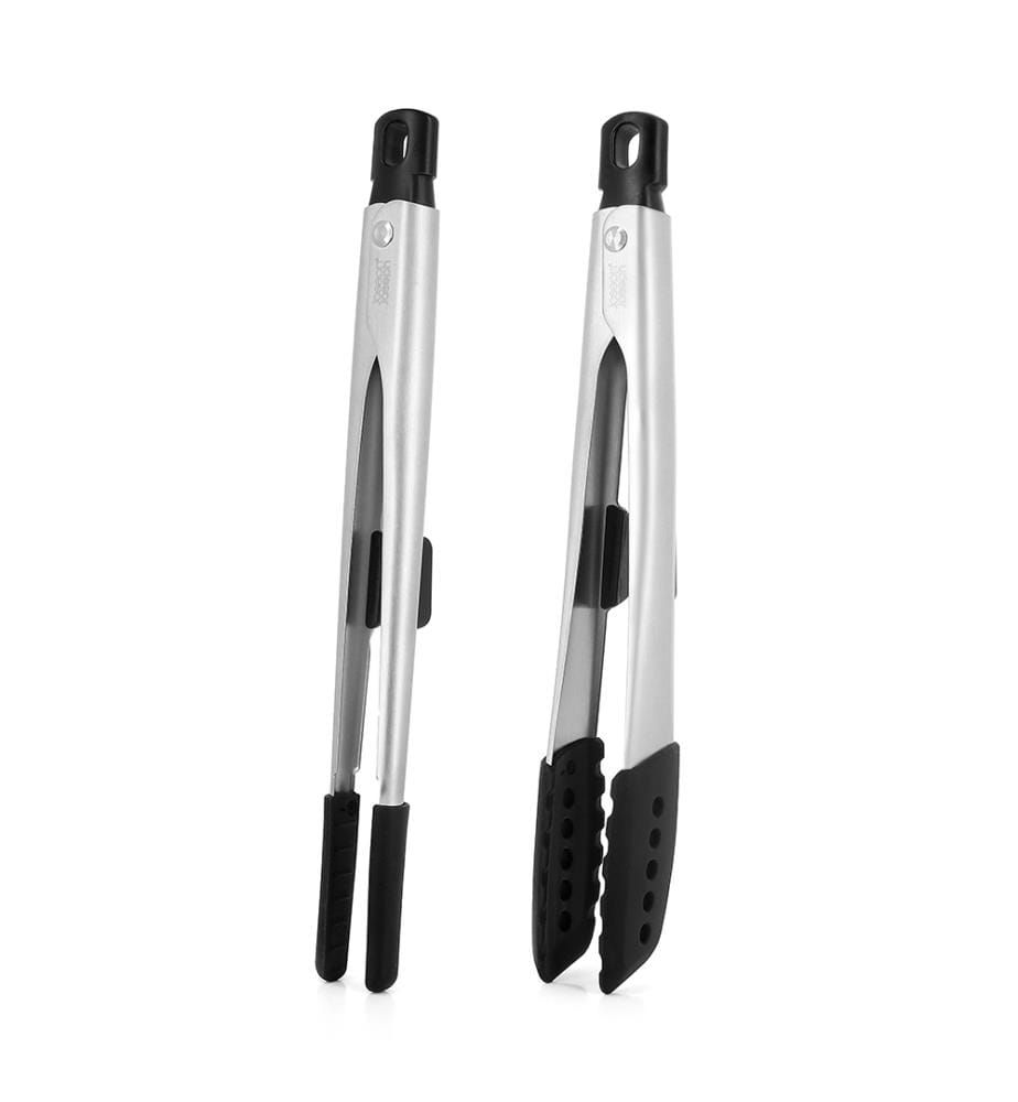 Jeu de pinces en acier inoxydable 2 pièces - Noir et gris