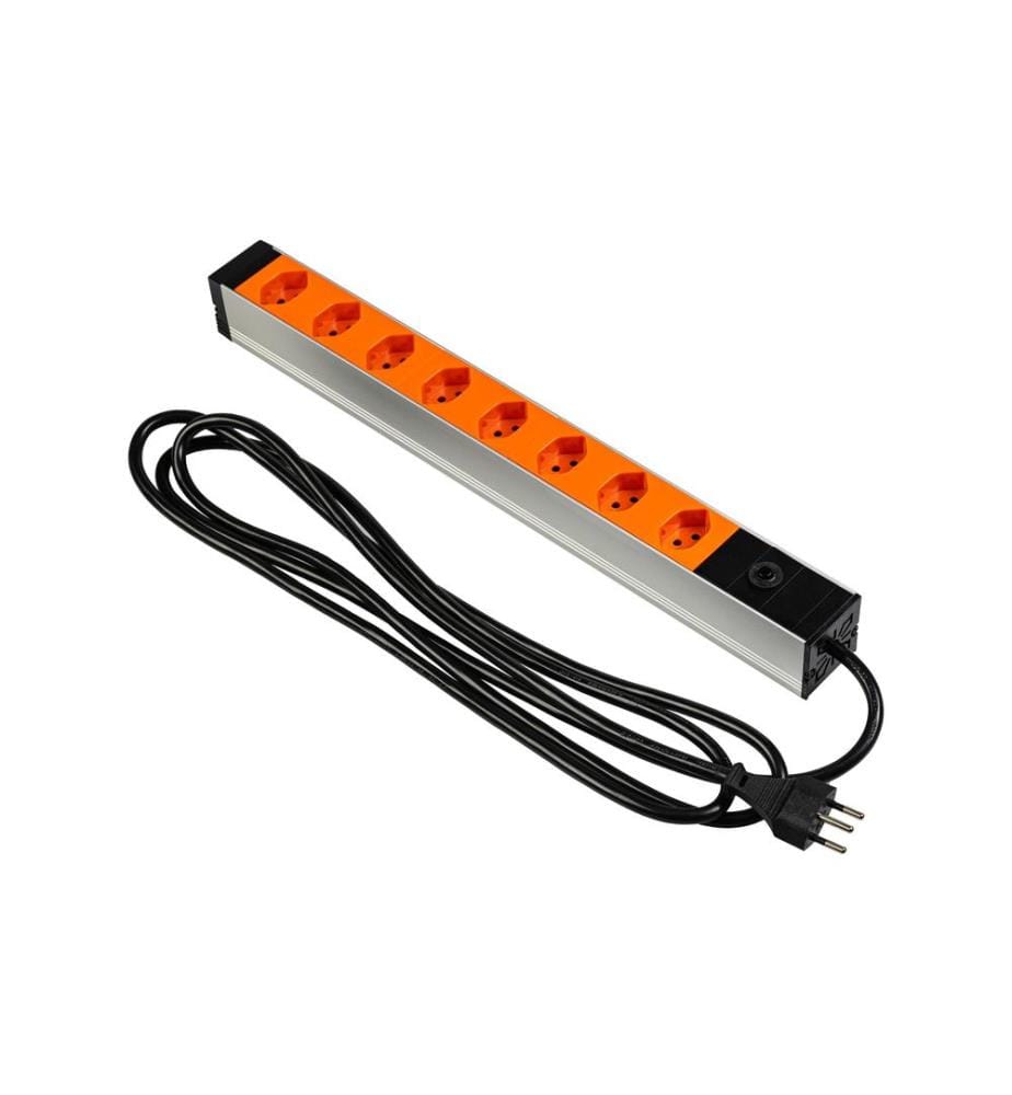 FURBER.POWER - Bloc multiprises 19” 8x T13 Orange