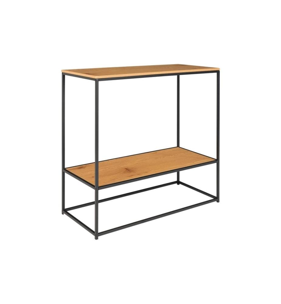 House Nordic - Table console Vita 80 x 80 cm, Nature/Noir