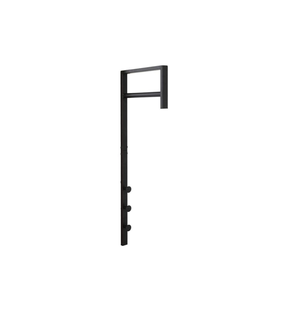 House Nordic - Portemanteau mural Trento 30 x 82 cm, Noir