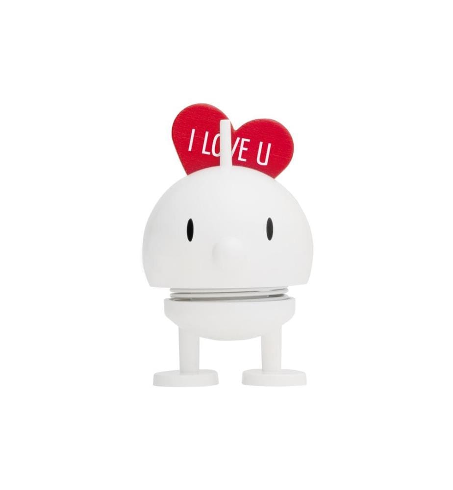 HOPTIMIST - Objet à exposer Bumble Love S 8.7 cm, Blanc