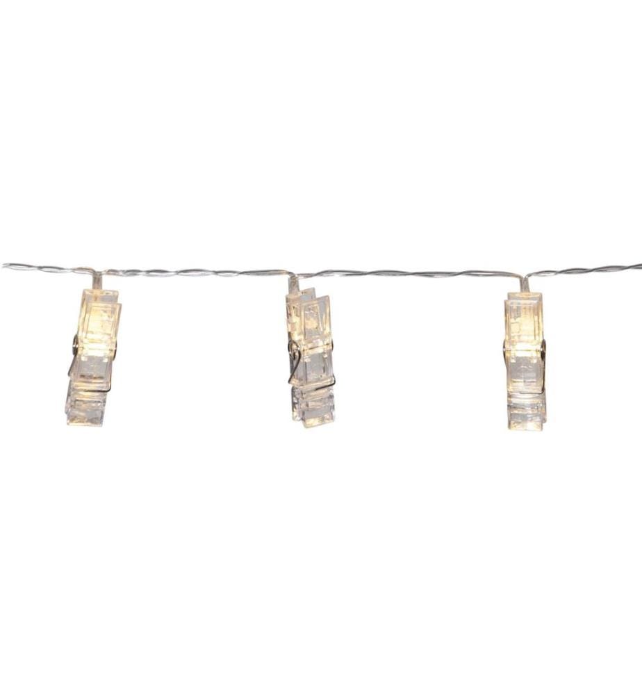 STAR TRADING - Guirlande lumineuse Clippy 135 cm, Transparent