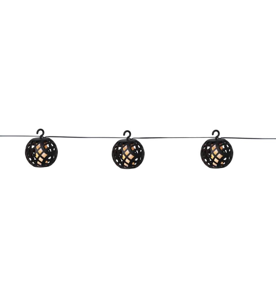 STAR TRADING - Guirlande lumineuse Solar Flame 210 cm, Noir