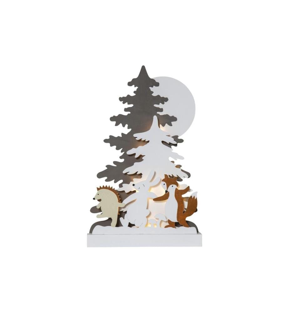 STAR TRADING - Décoration de table Forest Friends, 44 cm, bois