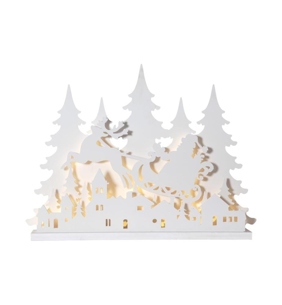 STAR TRADING - Décoration de table Grandy, 80 cm, bois, blanc