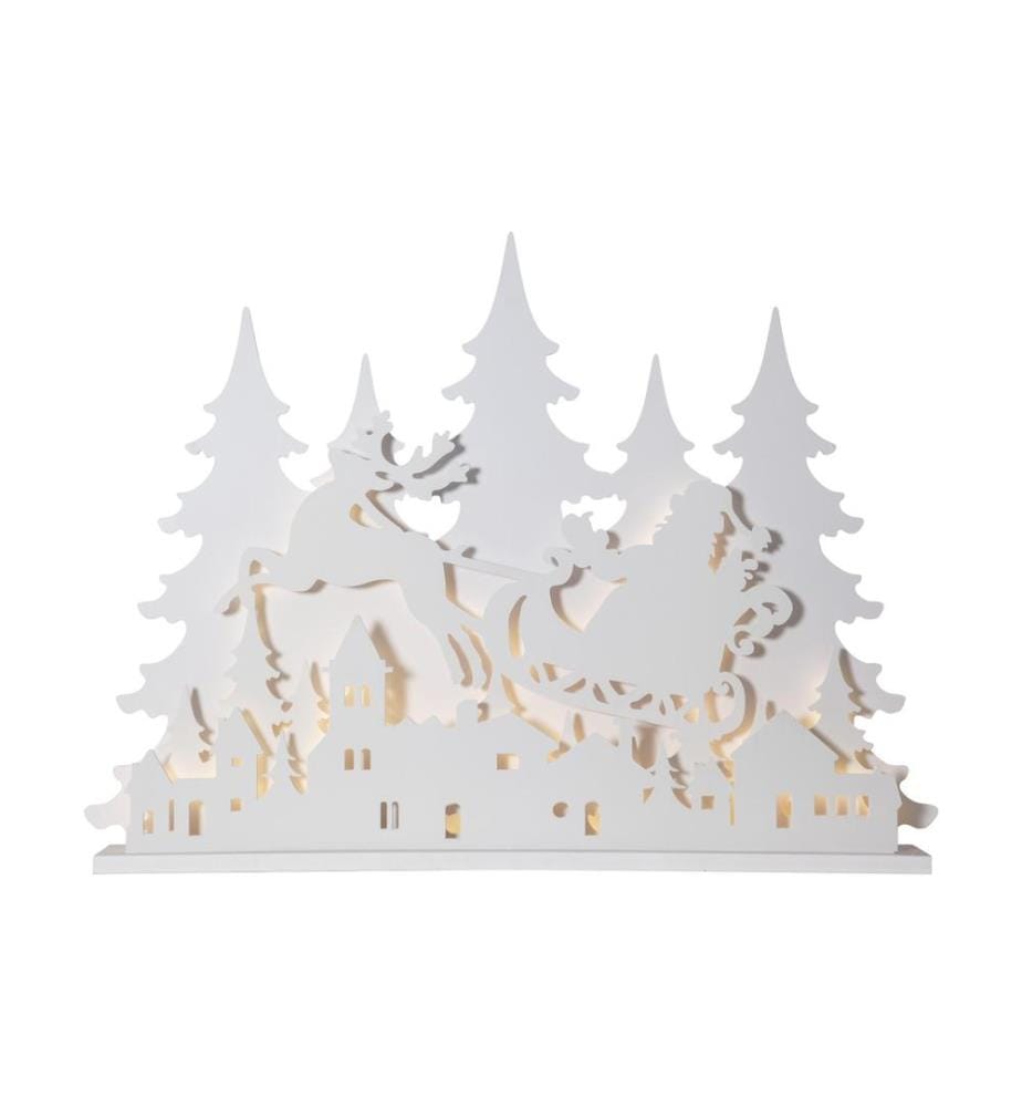 STAR TRADING - Décoration de table Grandy, 121 cm, bois, blanc