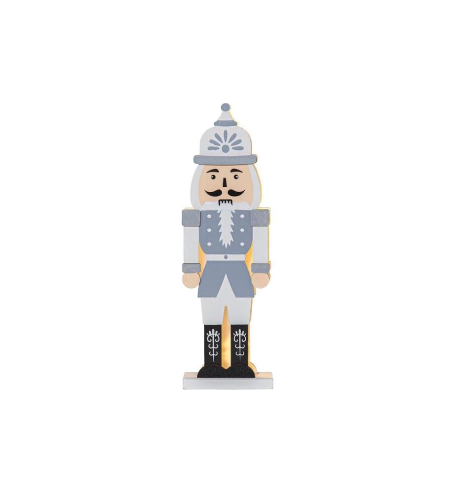 STAR TRADING - Figurine LED Nutcracker, 25 cm, gris