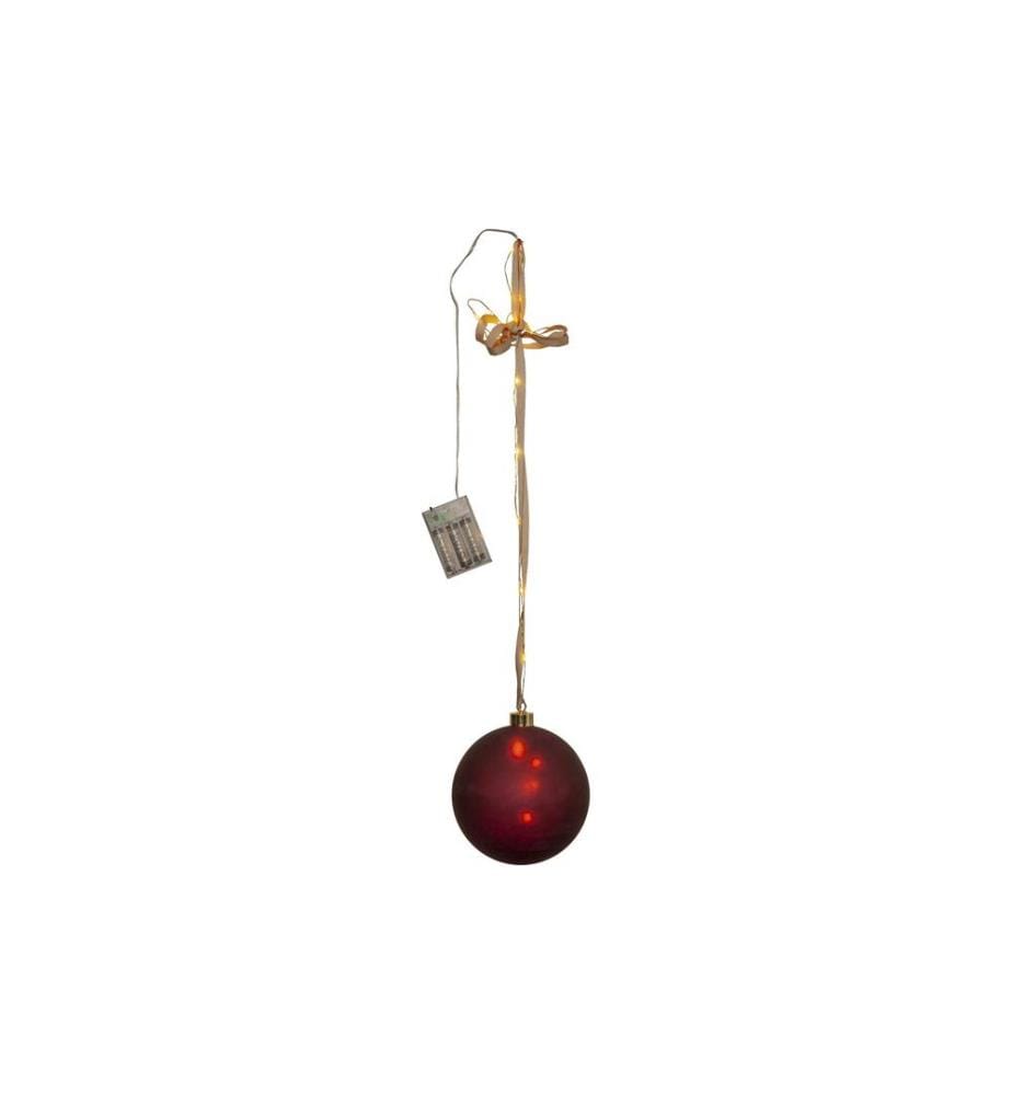 STAR TRADING - Décoration en verre Boule Bliss, 15 cm, rouge