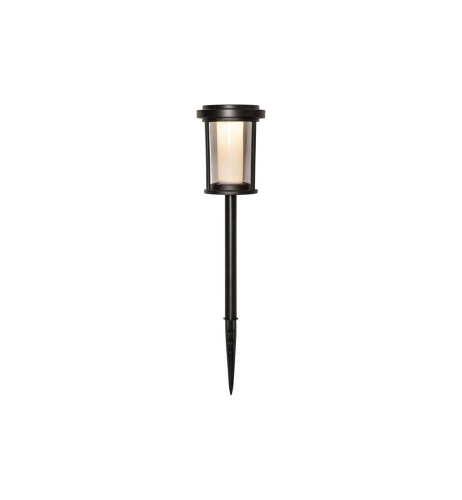 STAR TRADING - Éclairage de jardin Bollard Alippa solaire, 44 cm, noir