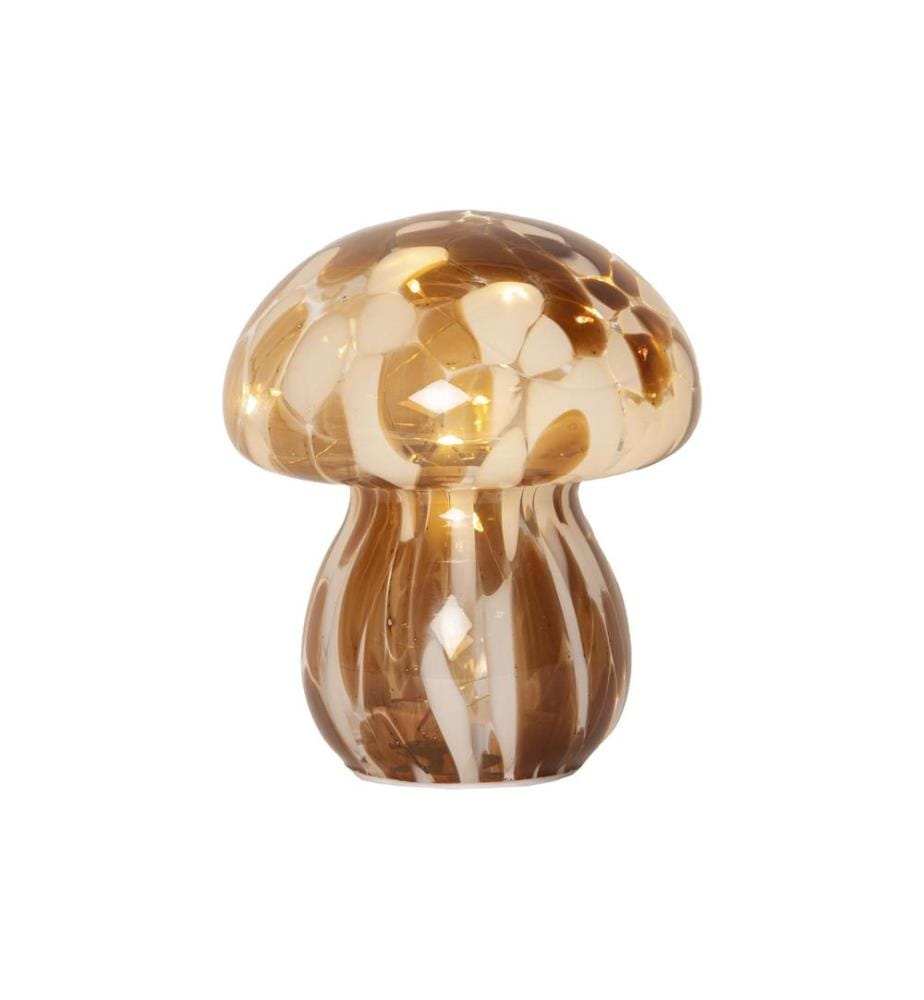 STAR TRADING - Décoration en verre Funghi IP20, blanc chaud