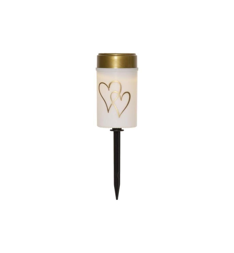 STAR TRADING - Bougie solaire Hearty Blanc chaud, 1 LED