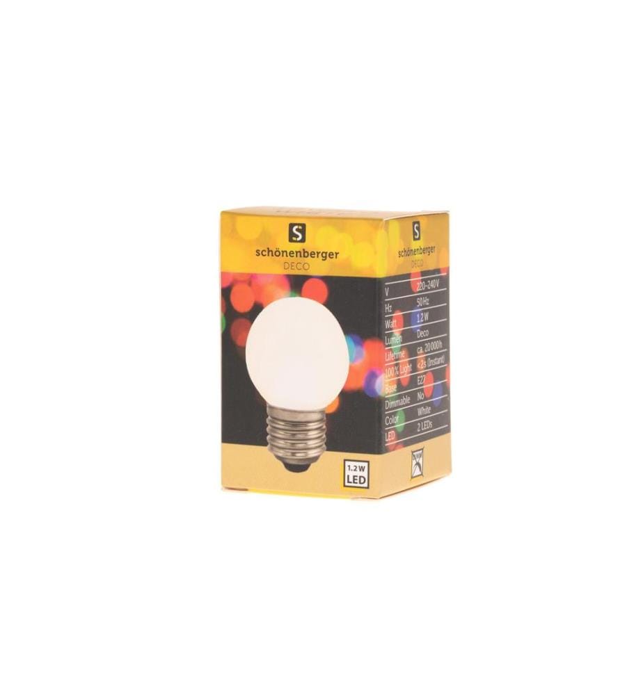 STAR TRADING - Lampe pour party LED Mini Globe 1.2W E27 Blanc