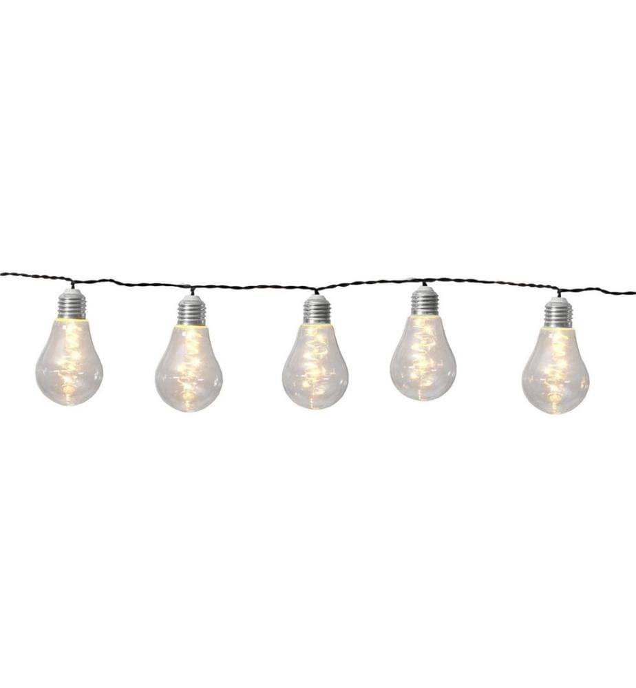 STAR TRADING - Guirlande lumineuse Solar Glow 180 cm, Argent/Transparent