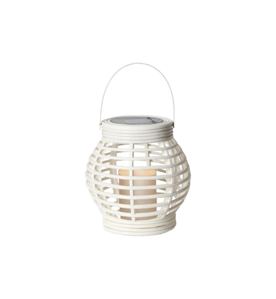 STAR TRADING - Lanterne Solar Rotang, Blanc